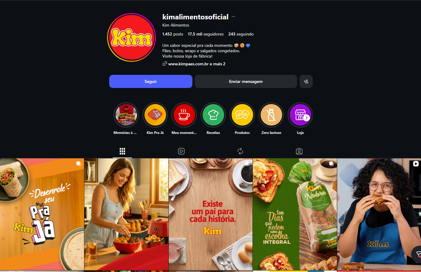 Instagram Kim Alimentos